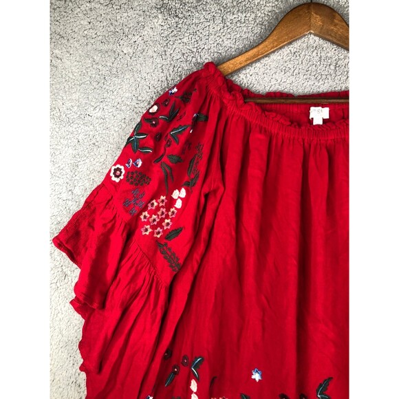 UMGEE Embroidered ball sleeve blouse guaze sz Medium - Picture 3 of 8